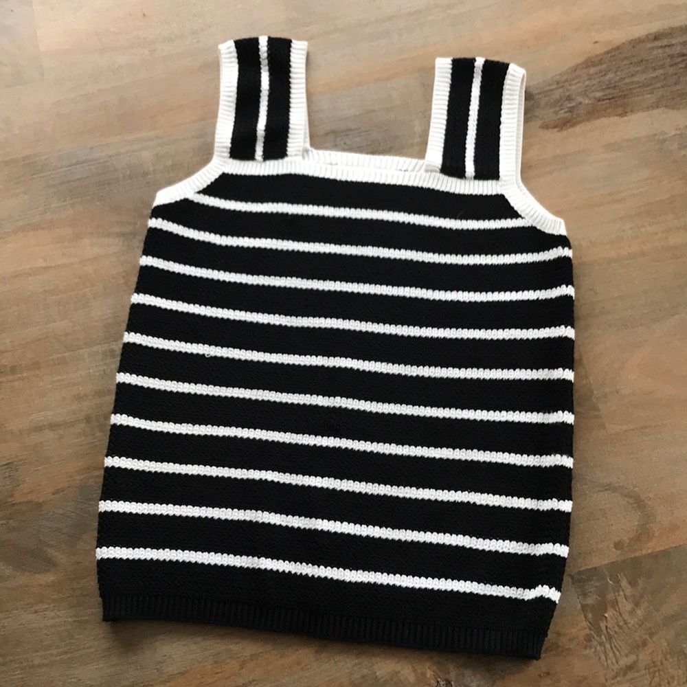 Loft striped knit tank top size small